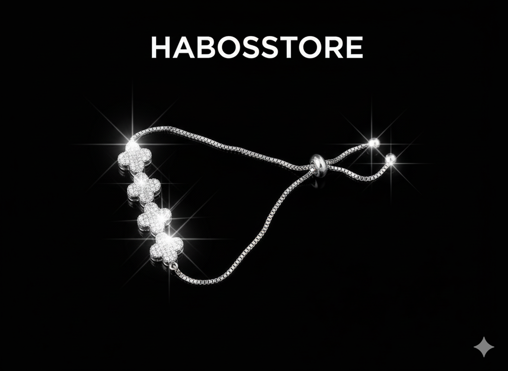 “Lucky Clover” Yonca Zirkon Taşlı Kadın Bileklik Habos Store