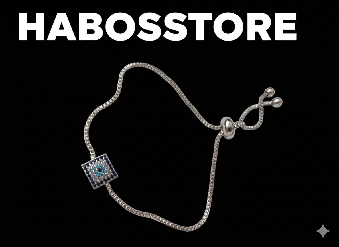 “Blue Cube” Kare Taşlı Mavi Zirkon Kadın Bileklik Habos Store