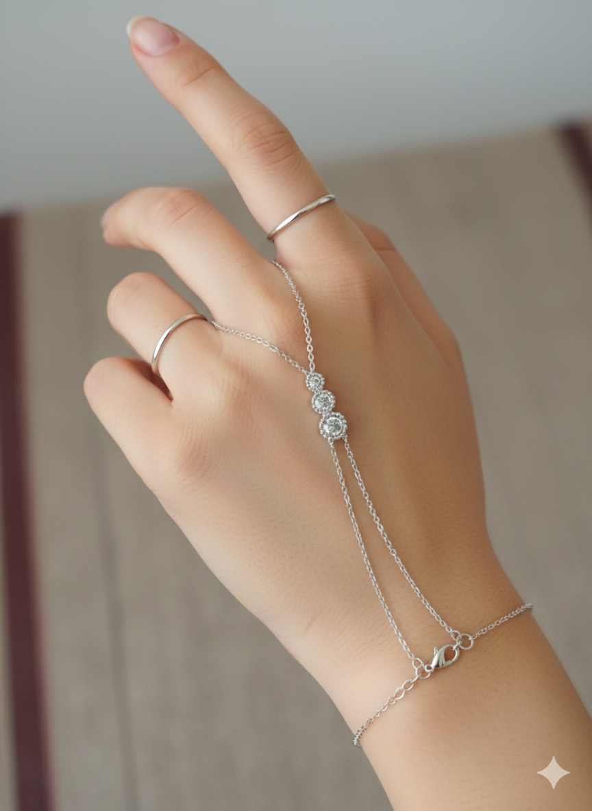 “Trio Spark” Üç Taşlı Şahmeran Kadın Bileklik Habos Store