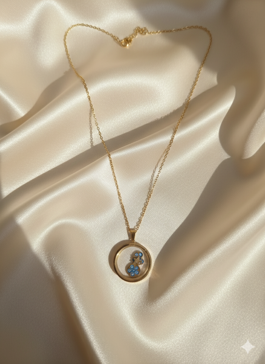 “Silver Eye” Nazar Boncuğu Detaylı Gümüş Renkli Paslanmaz Çelik Kolye Habos Store