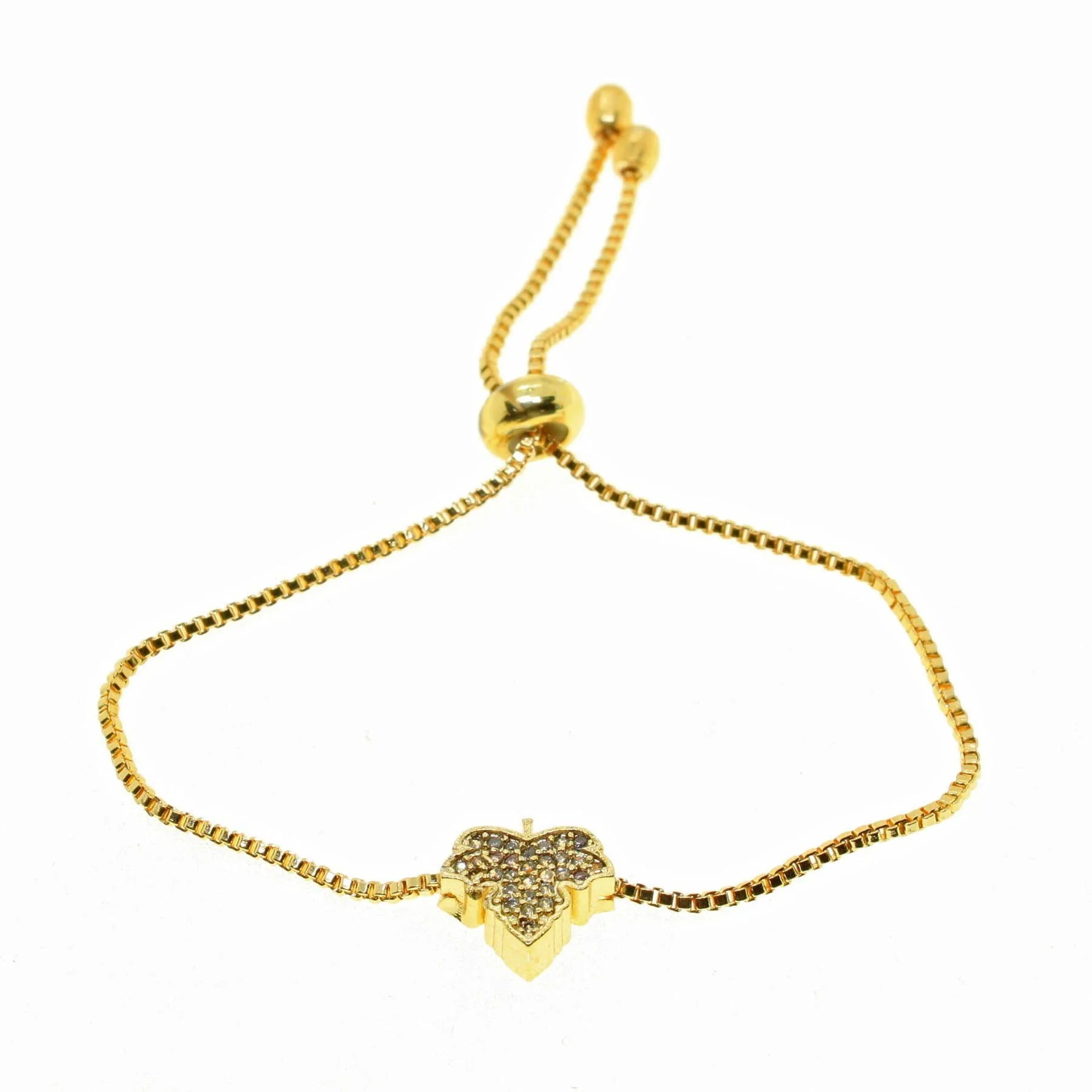 “Zircona Blossom” Altın Renkli Çiçek Motifli Zirkon Bileklik Habos Store