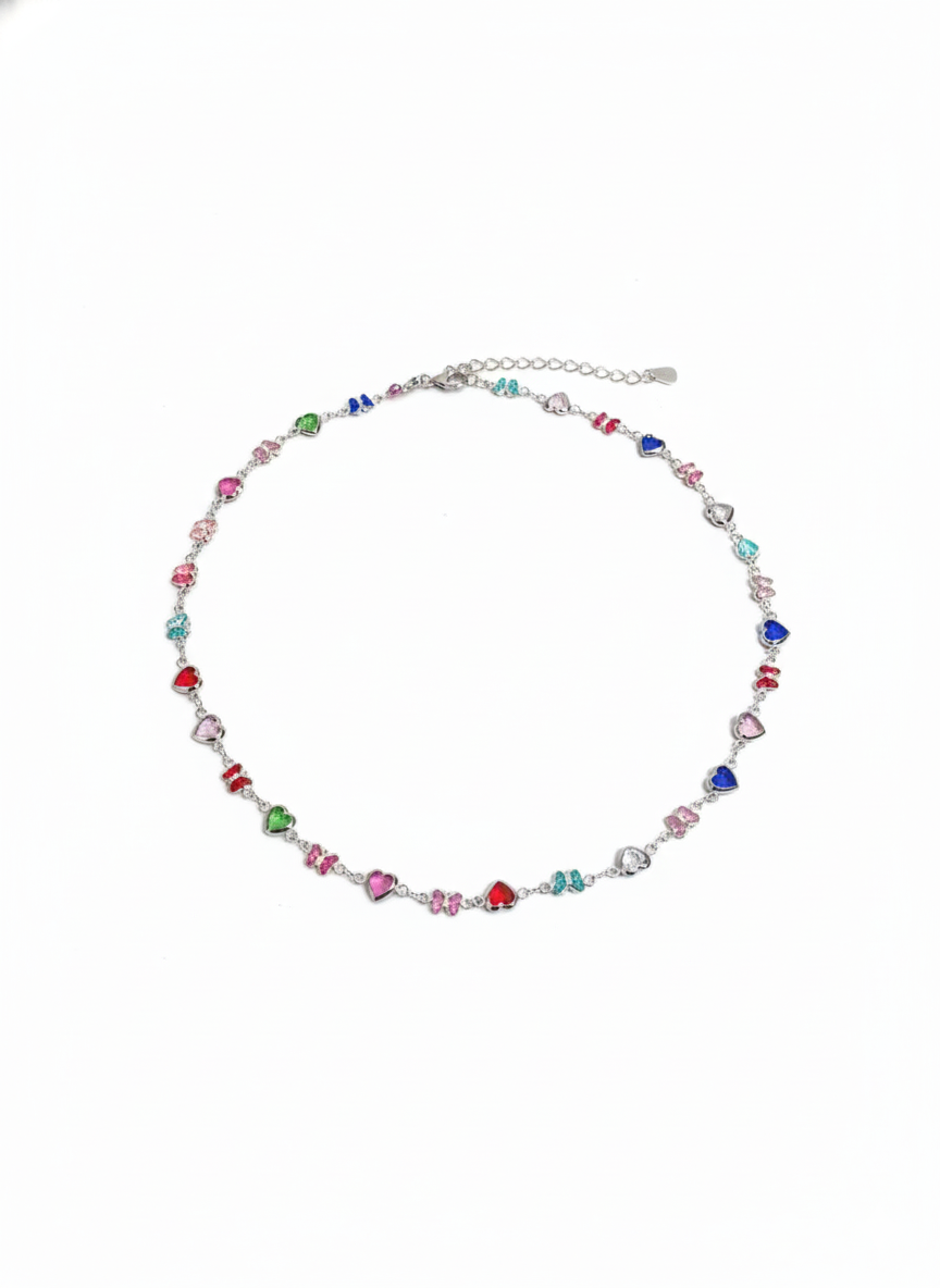 “Rainbow Spark” Renkli Taşlı Kadın Kolye Habos Store