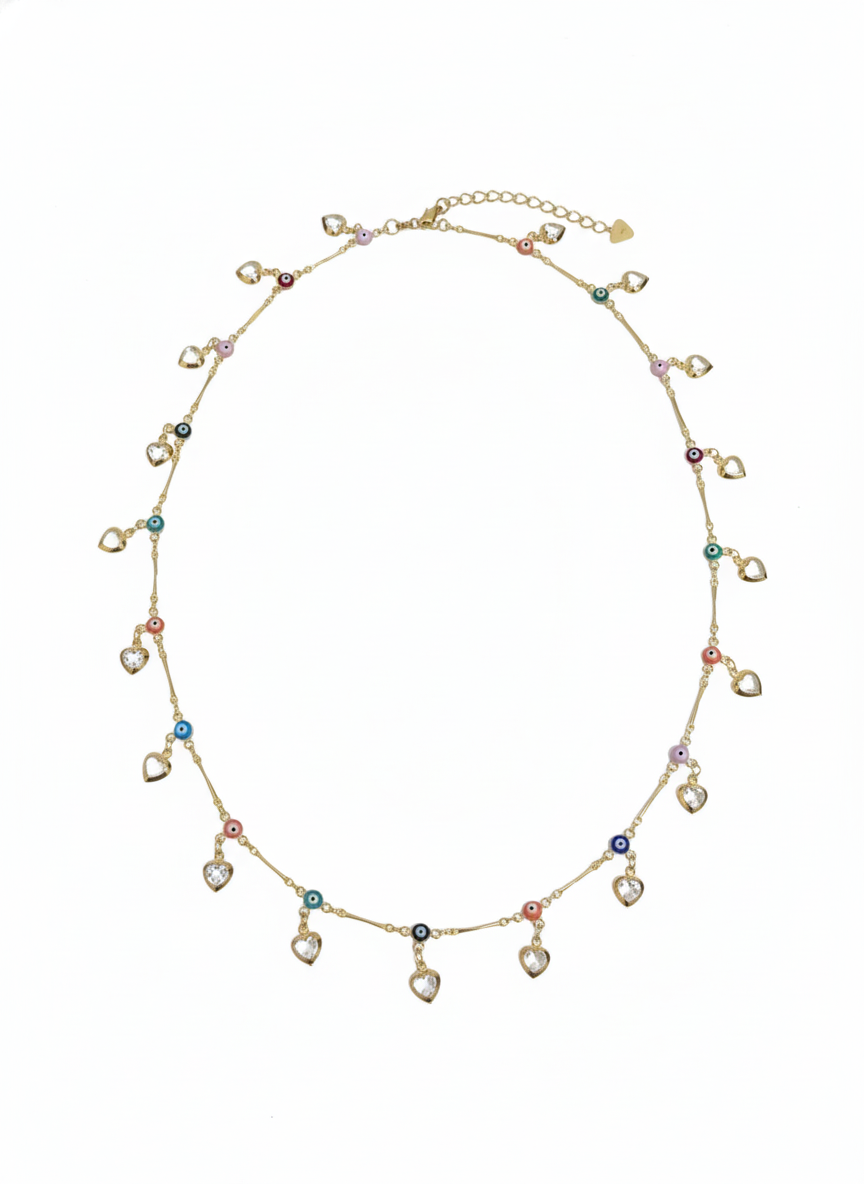 “Rainbow Spark” Renkli Taşlı Kadın Kolye Habos Store