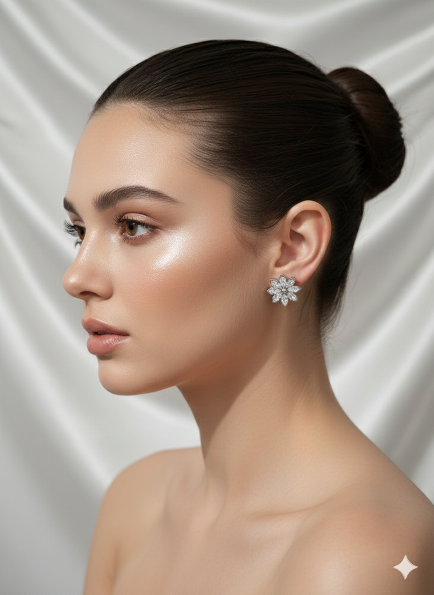 “Glitter Shine” Parıltılı Taşlı Kadın Küpe Habos Store